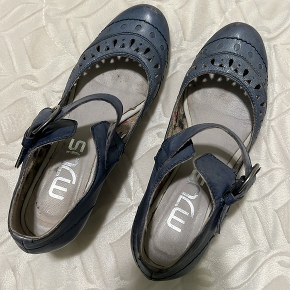 Cobalt Blue Mary Janes - Picture 8 of 12